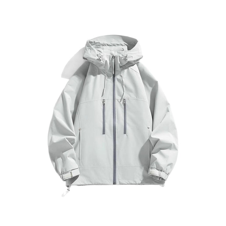 Unisex lightweight windproof softshell hoodie with welded seams, extended back panel and adjustable hem Mune Fashion