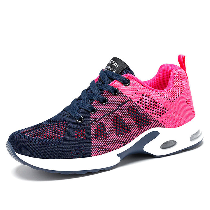 Men's lightweight knit running shoe with visible air cushioning and stable heel support Mune Fashion