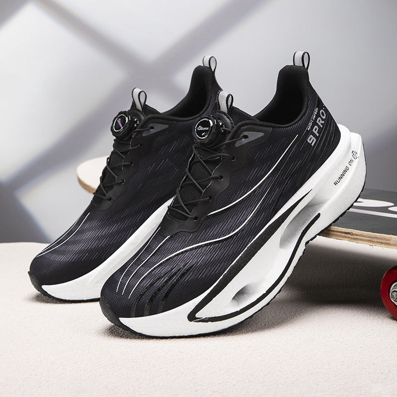 Unisex Performance Running Sneakers with Twist Closure, Shaped Hollow Chamber Midsole and Breathable Knit Upper Material Mune Fashion