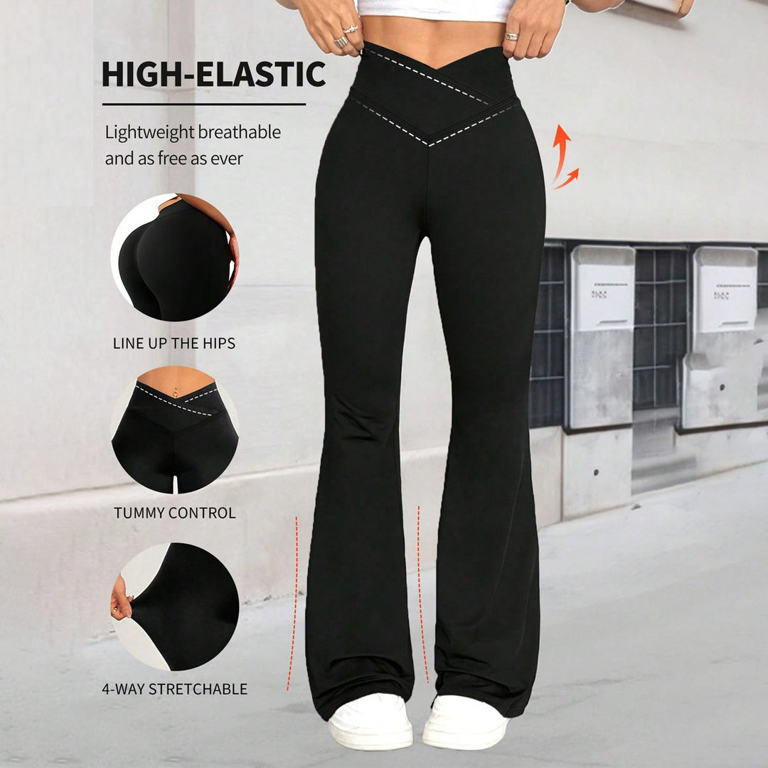 Ladies High-Waisted Yoga Leggings with Tummy Control and 4-Way Stretch Mune Fashion