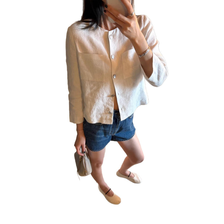 Ladies Elegant and Casual Linen Jacket Drune
