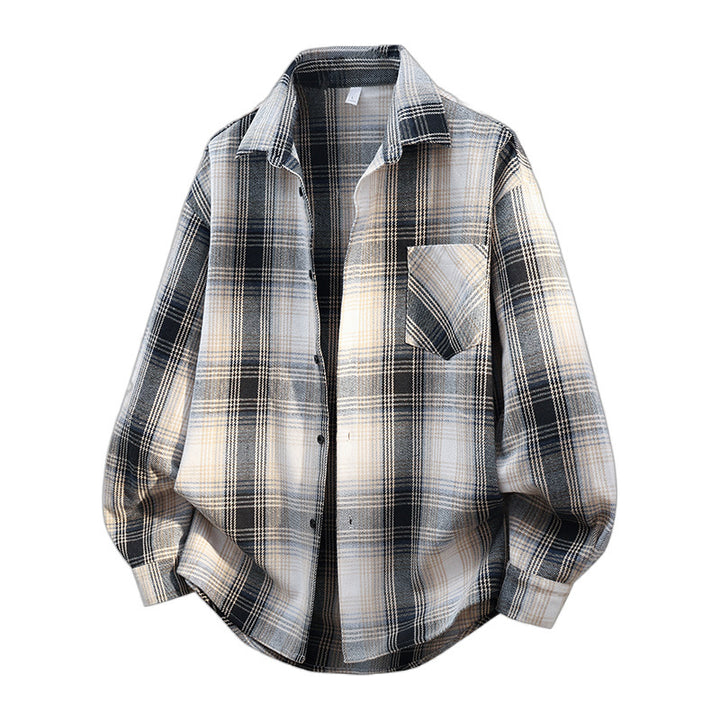 Men's Fashionable Check Pattern Shirt Mune Fashion