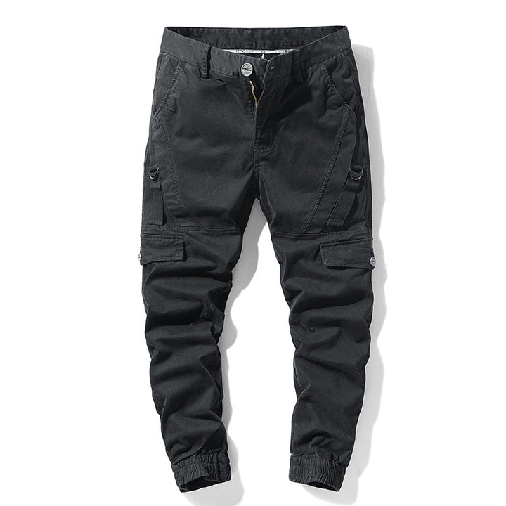 Herren Funktionale Tapered-Cargohose im Joggerstil mit Elastikbündchen und Mehrfachtaschen Mune Fashion