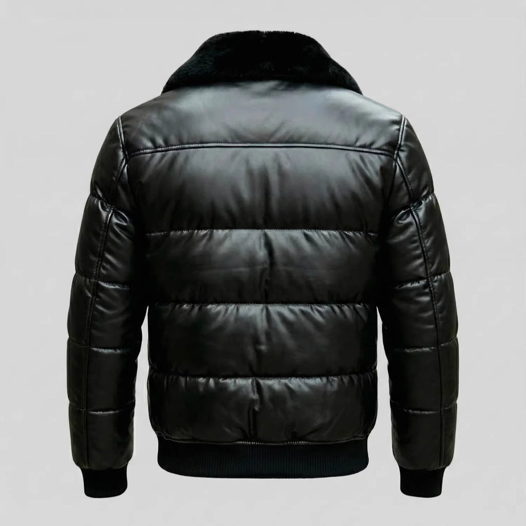 Men's reversible jacket with faux fur lining