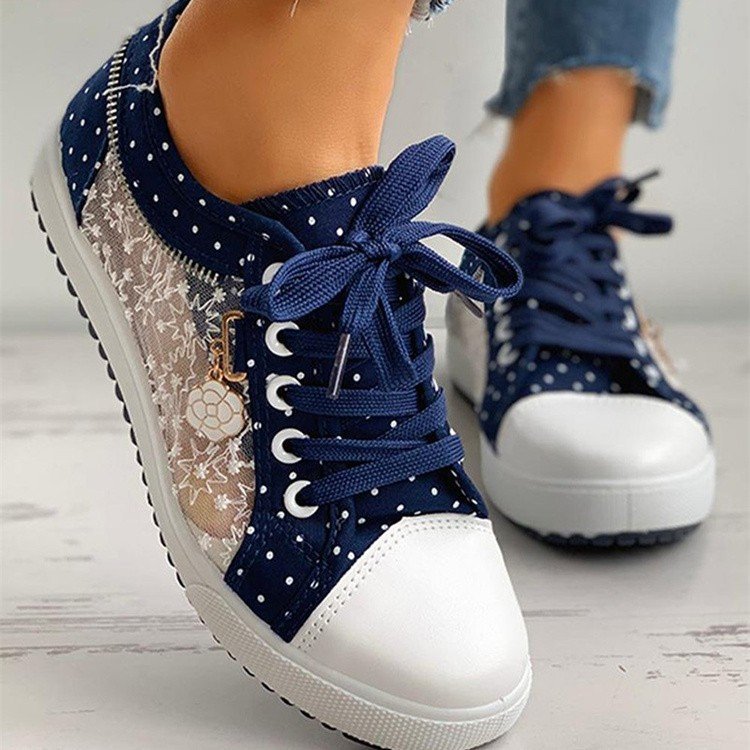 Women's casual sneakers with platform sole and side zipper Mune Fashion