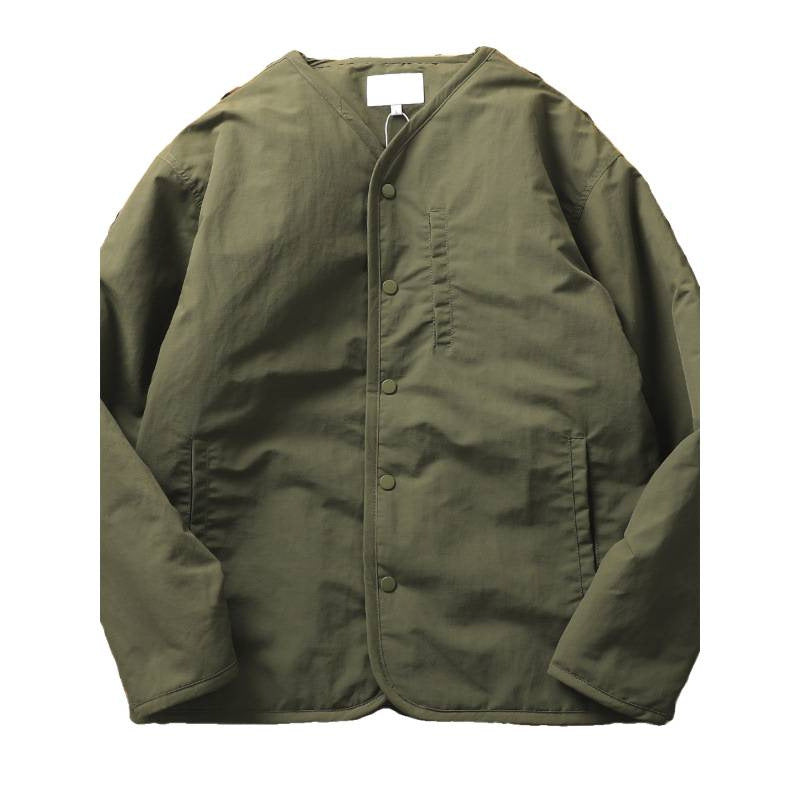 Men's lightly padded thermo liner jacket with snap button closure and rounded hem Mune Fashion