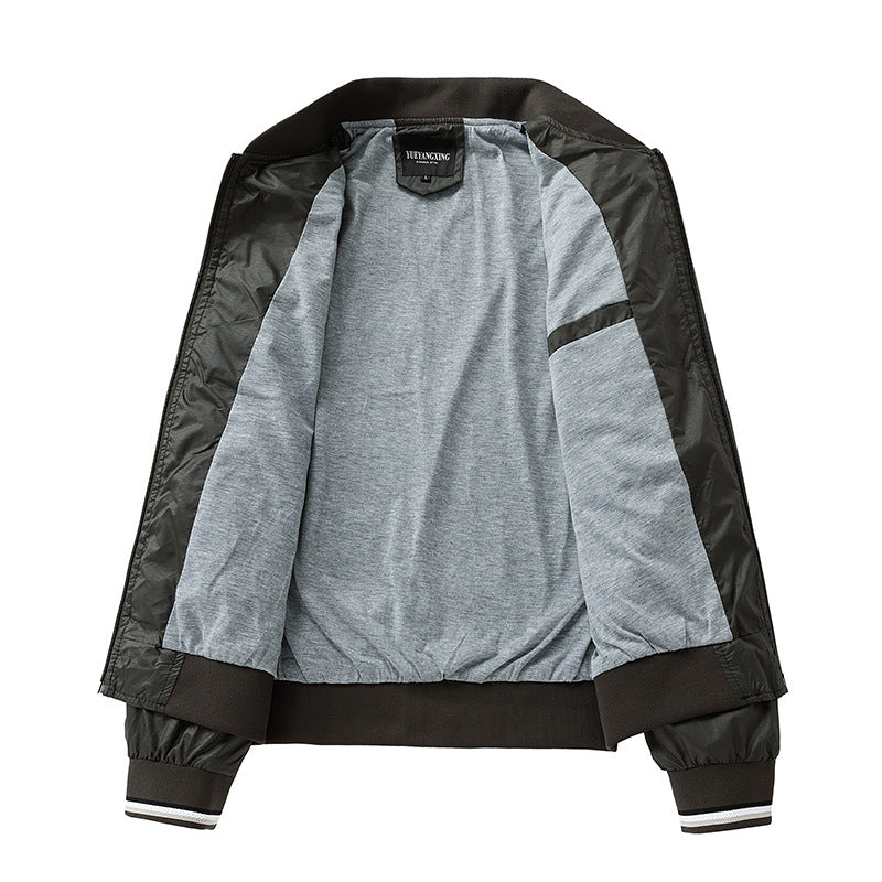 Men's Sporty Bomber Jacket with Two Side Pockets Mune Fashion