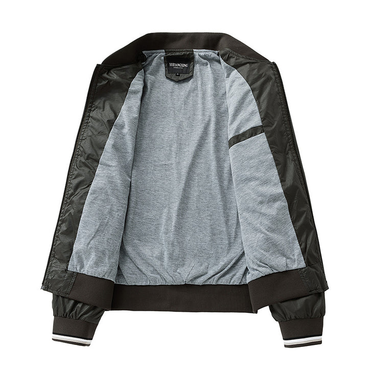 Men's Sporty Bomber Jacket with Two Side Pockets Mune Fashion