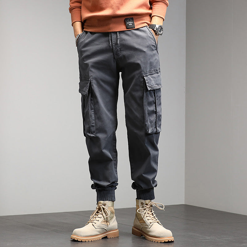 Herren Cargo-Jogginghose im Utility-Style mit Tunnelzugbund, Multifachtaschen und gerippten Bündchen Mune Fashion