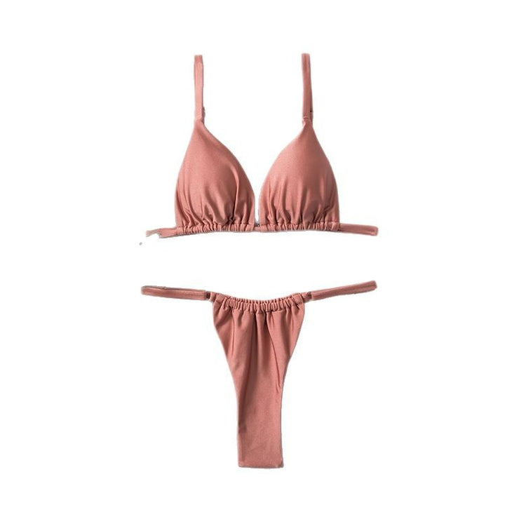 Women's Triangle Bikini Set with Ruffle Details Mune Fashion