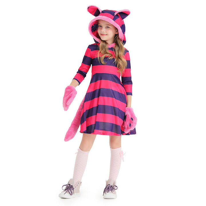 Girl's hoodie dress with animal ears and playful details Mune Fashion