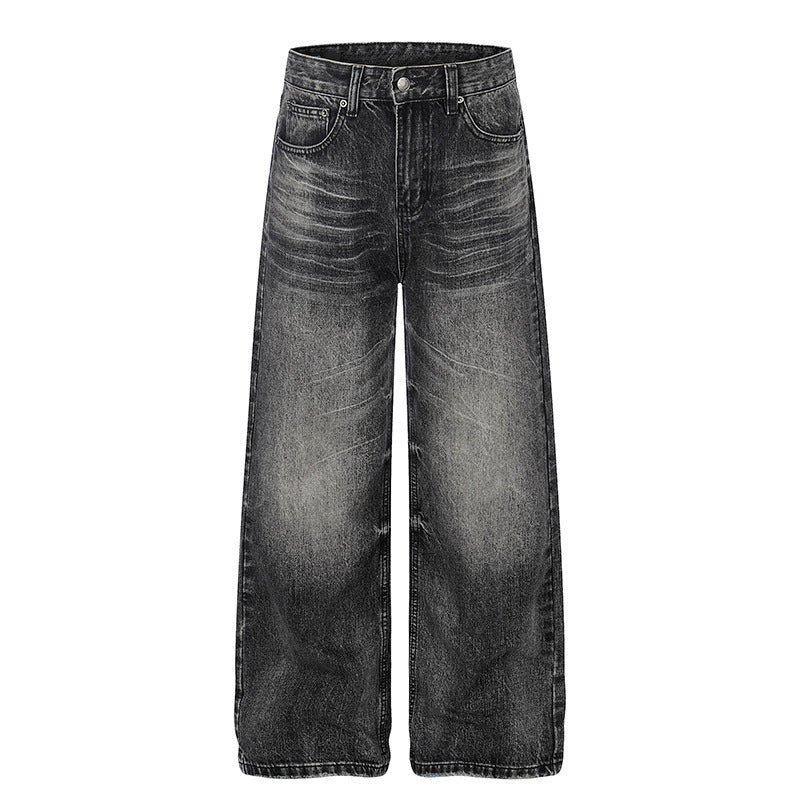 Women high-waisted wide Palazzo jeans with used effect Mune Fashion