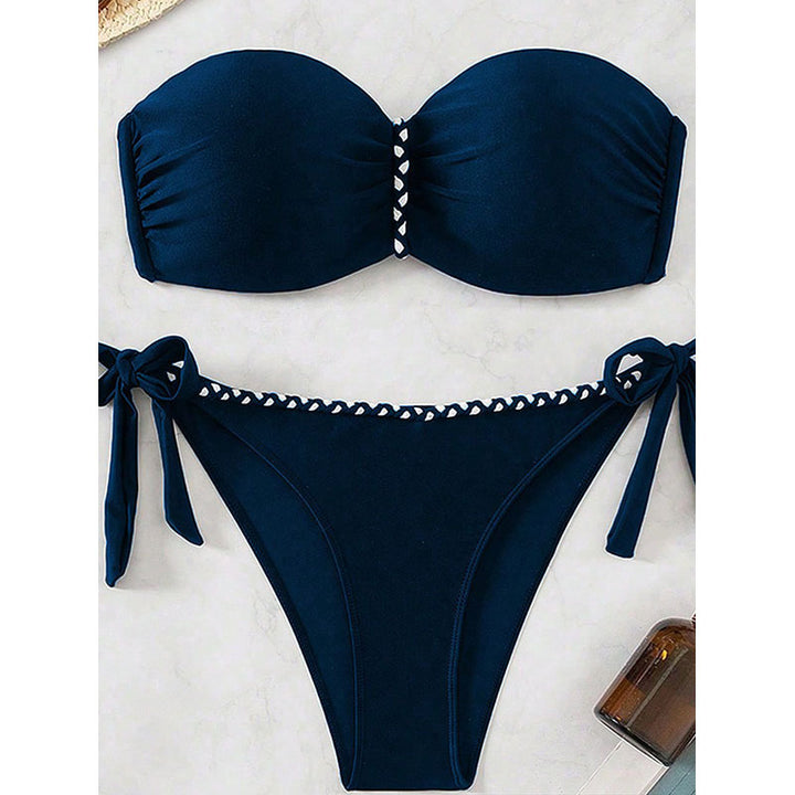 Women's Bandeau Bikini with Elegant Wrap Detail Mune Fashion