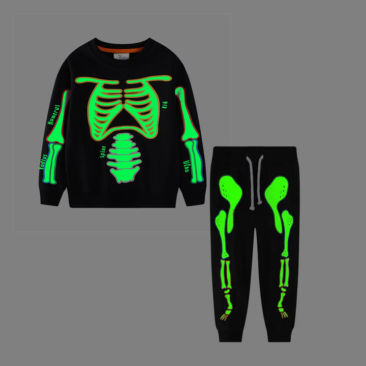 Men's Casual Jogging Pants with Luminous Skeleton Design Mune Fashion