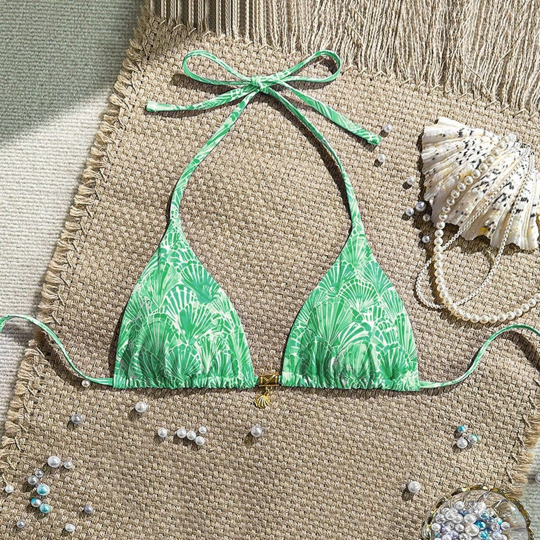 Women's Triangle Bikini Top with Ruffles Mune Fashion