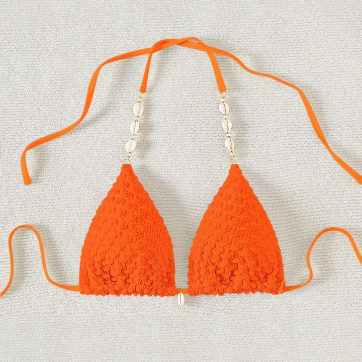Women's Triangle Bikini with Shell Details Mune Fashion