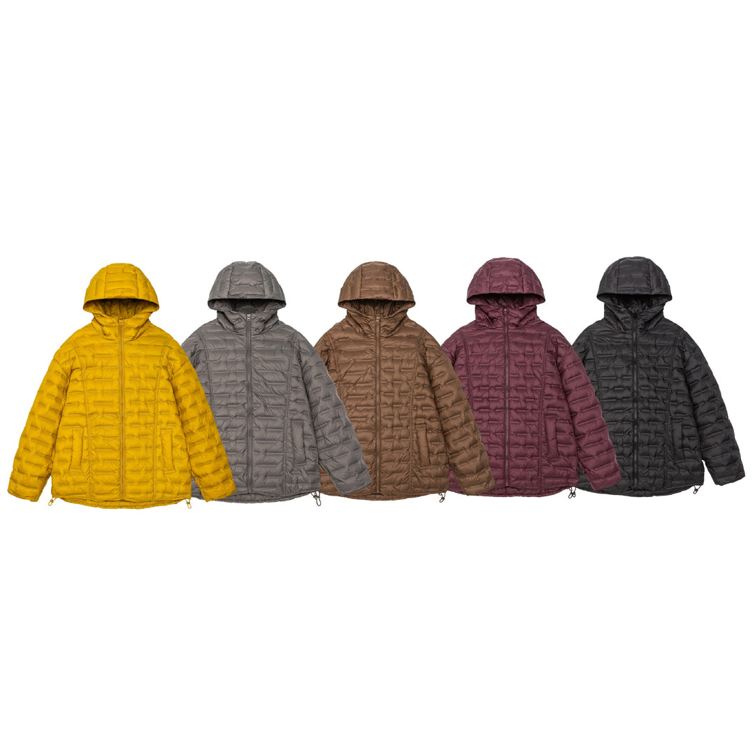 Men's Ultralight Quilted Insulation Jacket with Hood and Adjustable Hem Mune Fashion