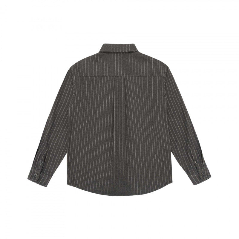 Men's boxy shirt with pinstripes, raglan sleeves, and soft flannel feel Mune Fashion