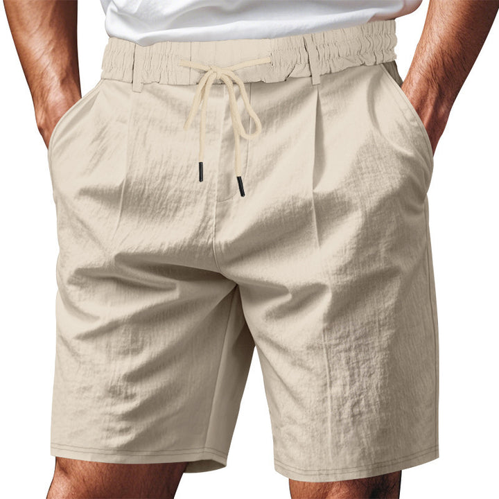 Men's knee-length lightweight functional shorts with elastic waistband, drawstring, and deep side pockets Mune Fashion