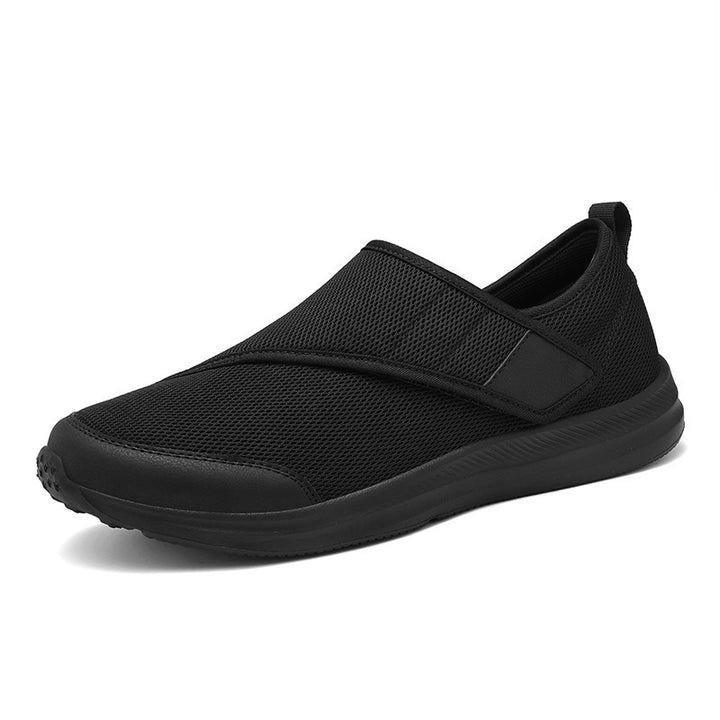Men's breathable leisure shoe in slip-on style with Velcro fastening and padded comfort sole Mune Fashion