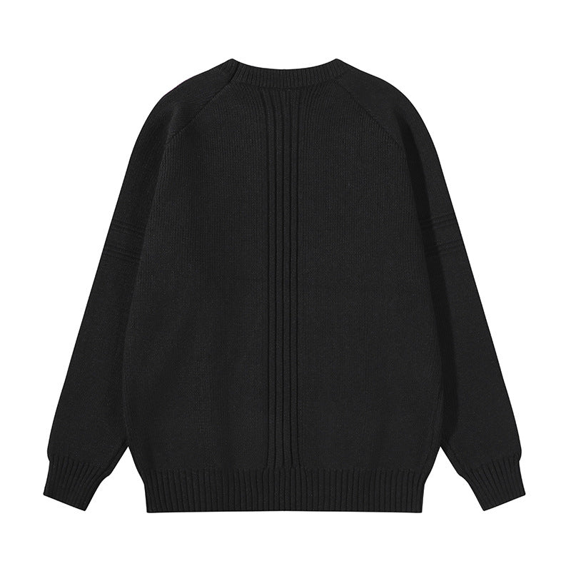Unisex Thick Knit Oversized Sweater with Raglan Sleeves and Structured Insert Seams Mune Fashion