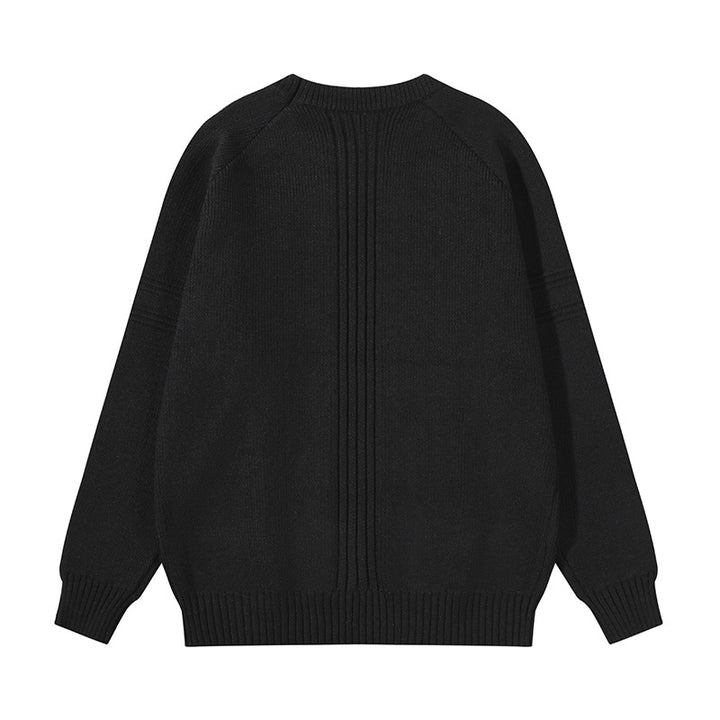 Unisex Thick Knit Oversized Sweater with Raglan Sleeves and Structured Insert Seams Mune Fashion