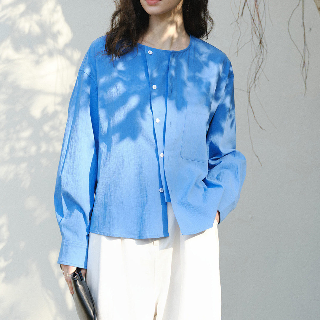Women's Comfortable and Casual Blouse with Button Detail Mune Fashion