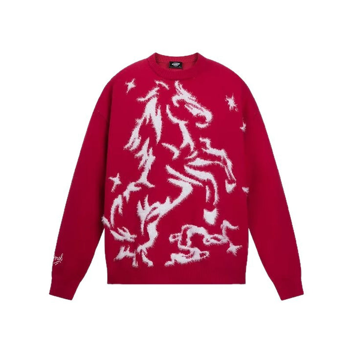 Women's Cozy Oversized Sweater with Unicorn Design Mune Fashion
