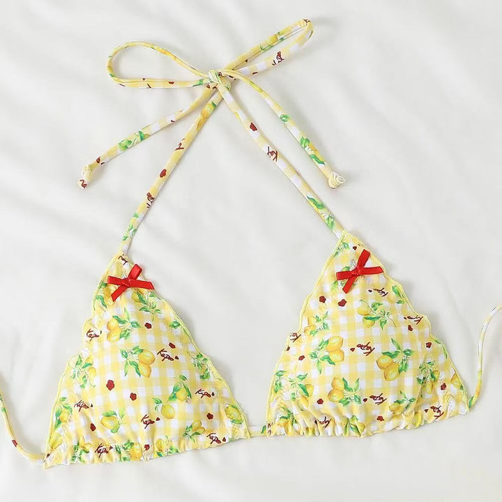 Women’s bikini set with playful lemon pattern and ruffle details Mune Fashion
