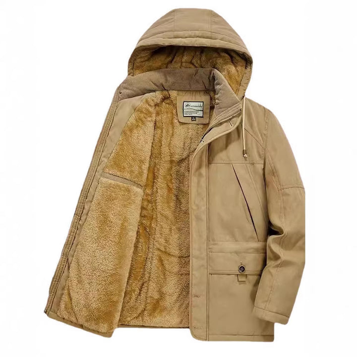 Men's winter parka with teddy fleece lining and hood Mune Fashion