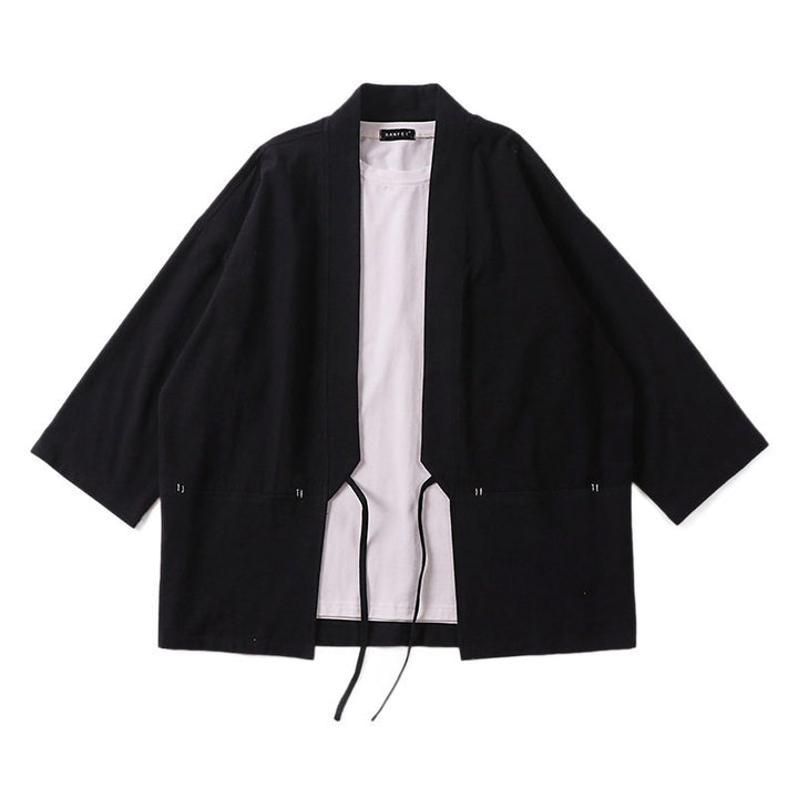 Unisex Kimono-Haori-Jacket with tie belt and three-quarter sleeves Mune Fashion