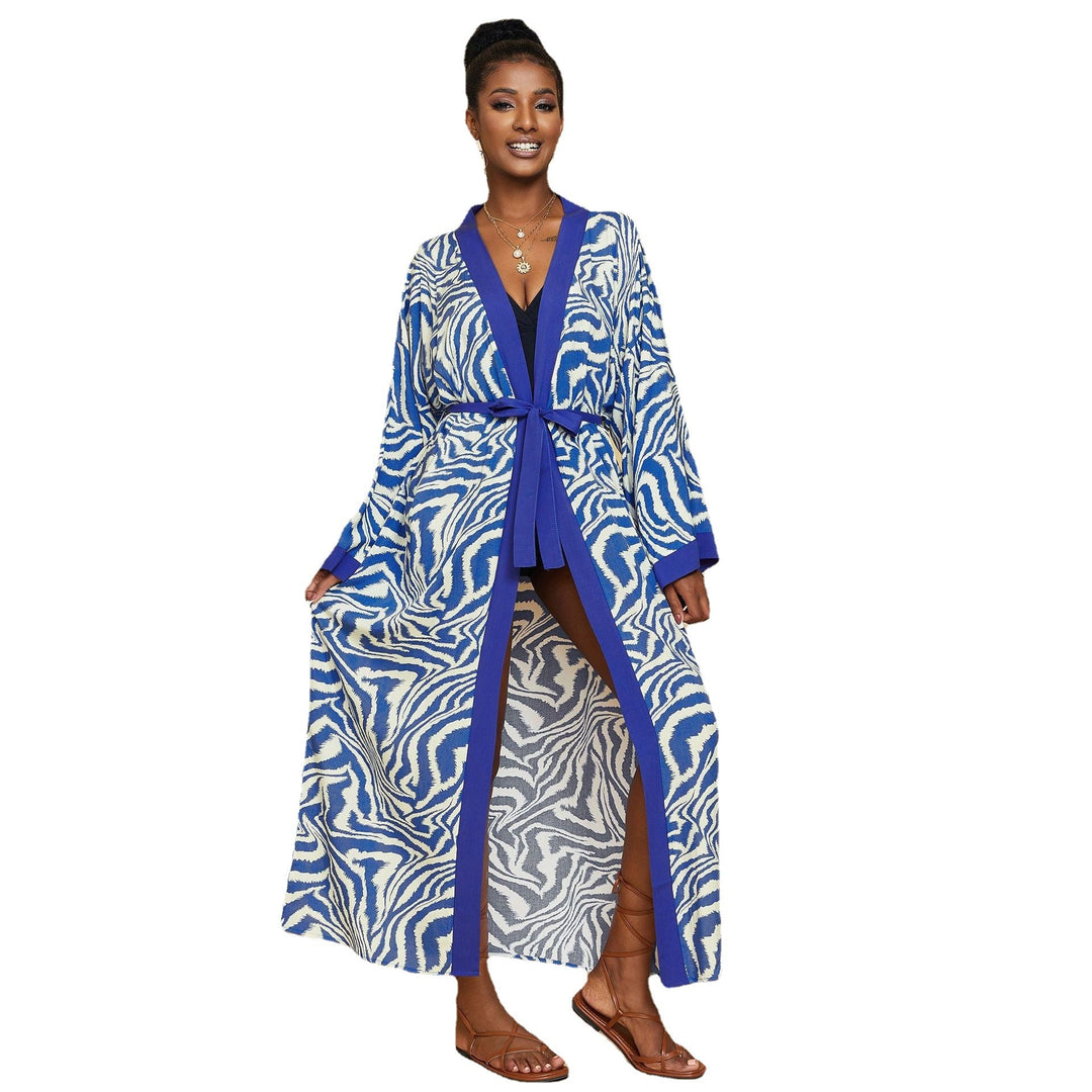 Ladies Luxurious Bathrobe with Exotic Pattern Mune