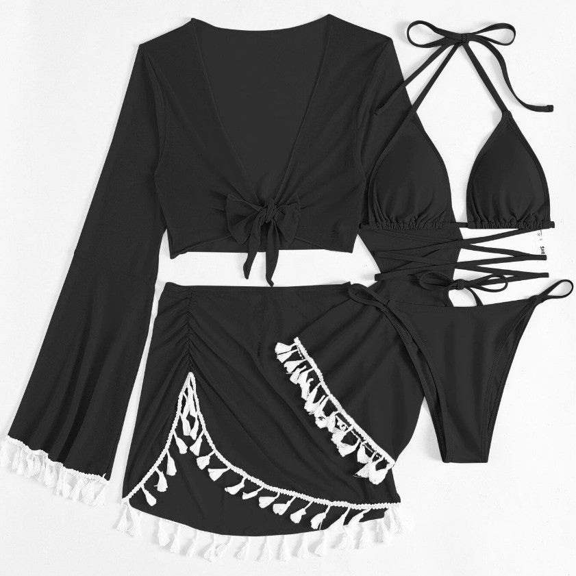 Women's Bathing Set with Charming Fringes Mune Fashion