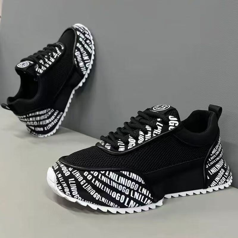 Ladies Athletic Sneakers with Striking Logo Mune Fashion