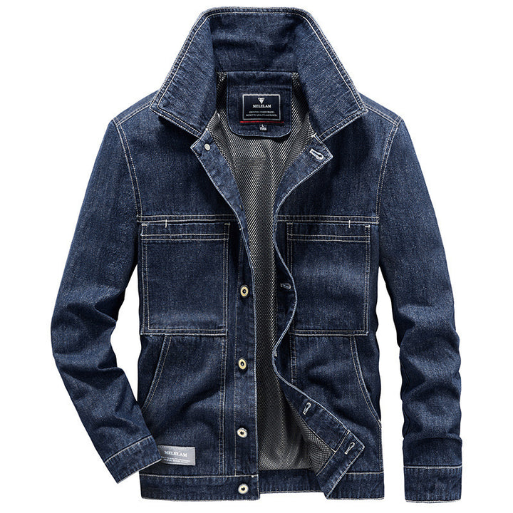 Men's Robust Denim Worker Jacket with Mesh Lining Mune Fashion