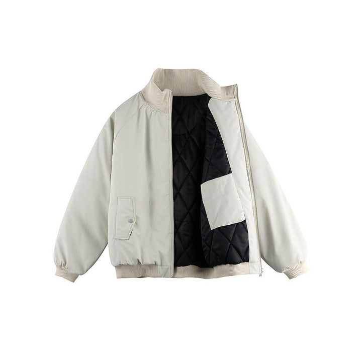 Unisex Boxy Transition Bomber Jacket with Stand Collar and Flap Pockets Mune Fashion