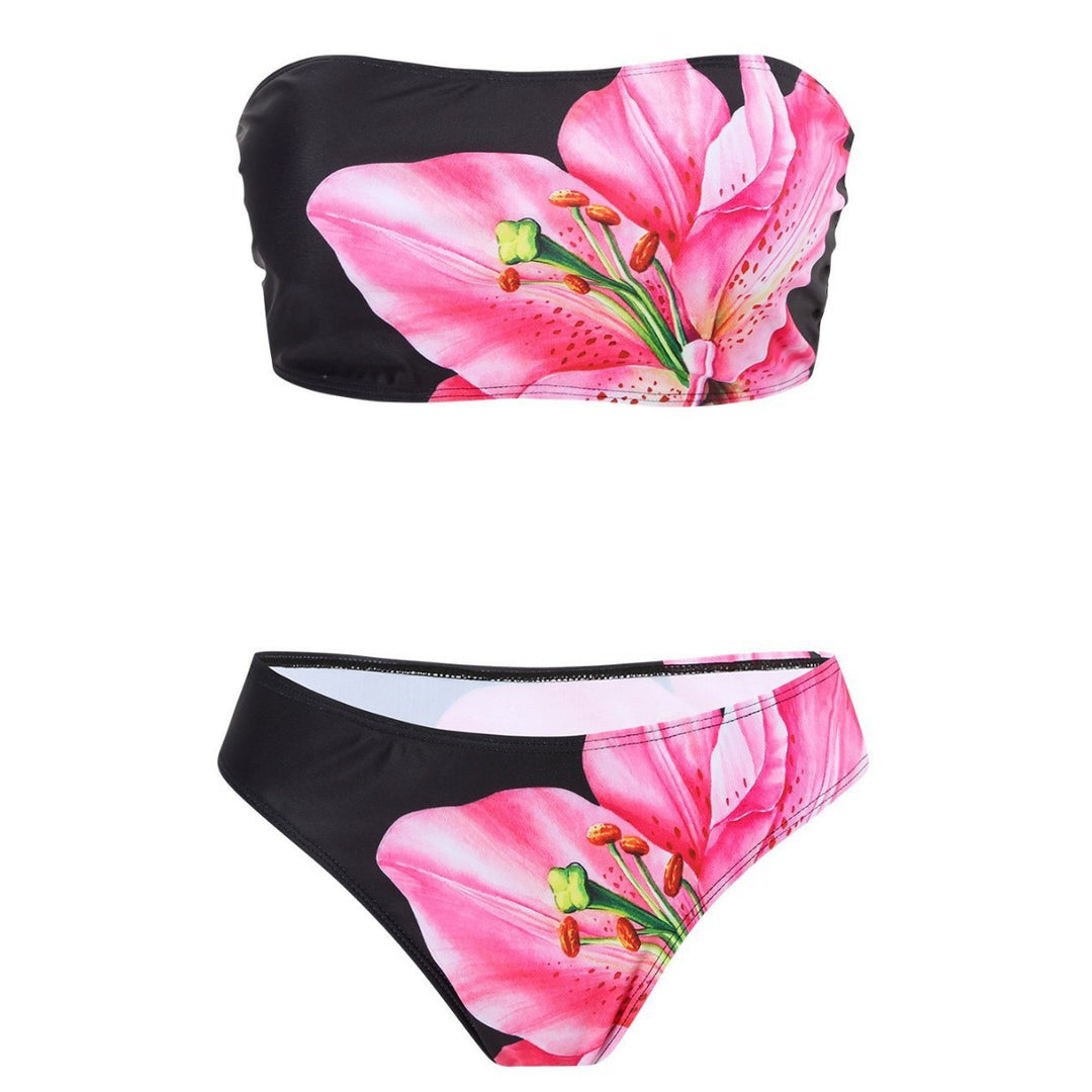 Women Elegant Beachwear with Floral Pattern Mune Fashion