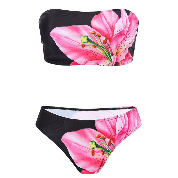 Women Elegant Beachwear with Floral Pattern Mune Fashion