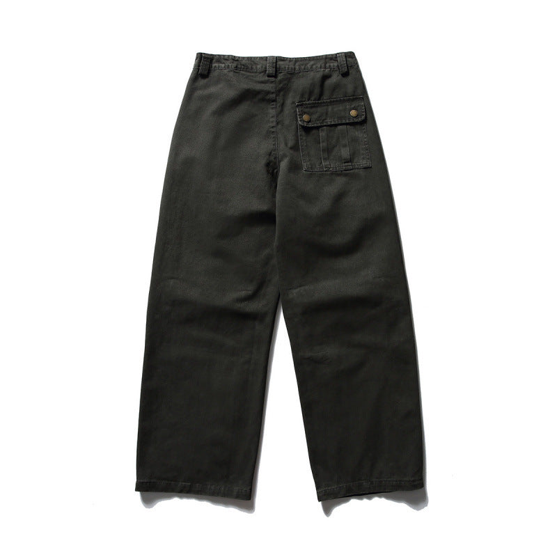 Men's Loose Utility Cargo Pants in Workwear Style with Knee Inserts and Patch Pockets Mune Fashion