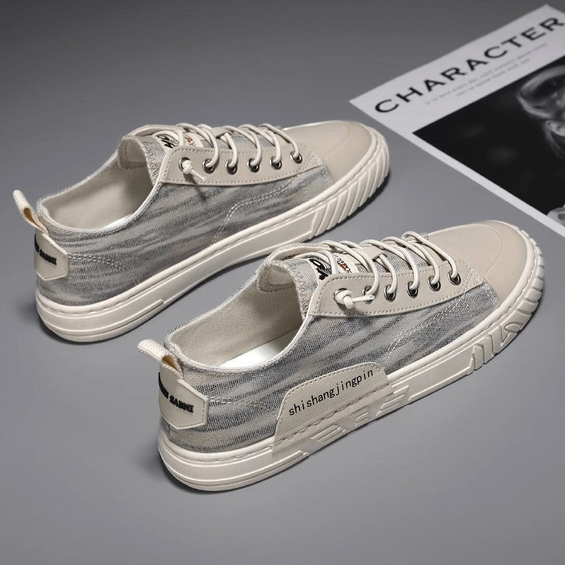 Unisex lightweight retro canvas sneakers with reinforced toe cap and profiled rubber sole Mune Fashion