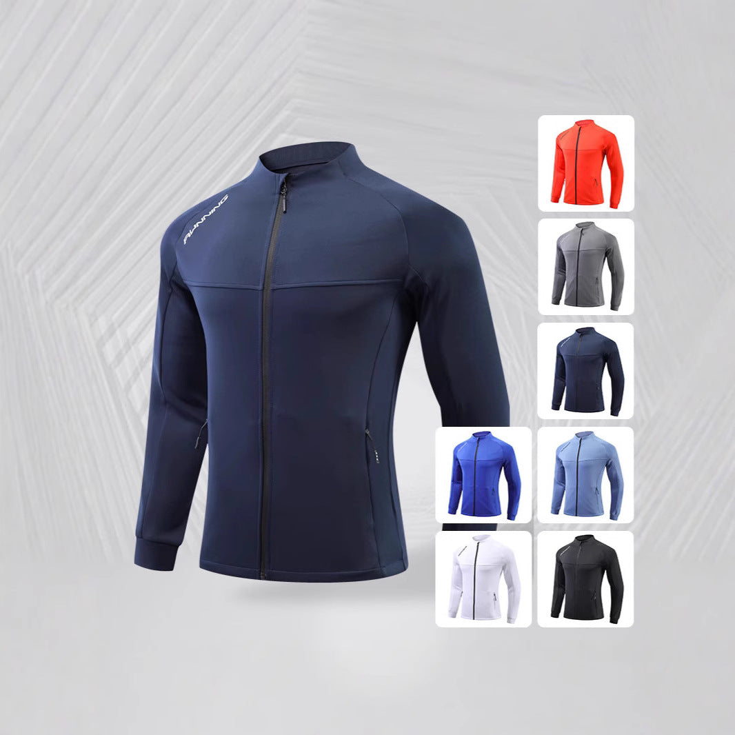 Men's fitted breathable running jacket with full zip and zippered pockets Mune Fashion