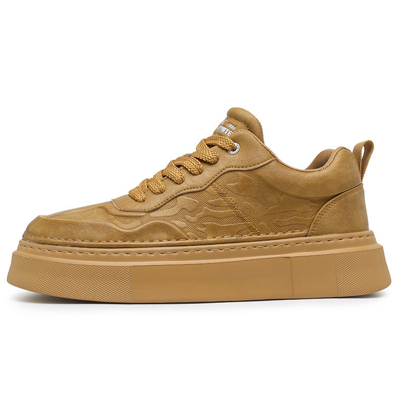 Unisex platform sneaker with embossed upper material and extra high platform sole Mune Fashion