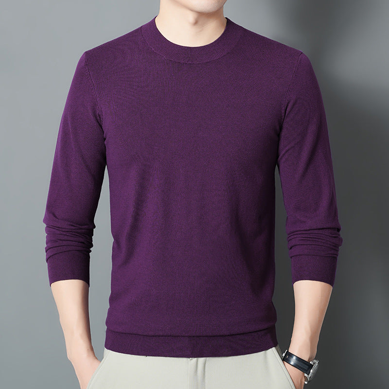 Men's fine round neck sweater made of fine knit with a narrow silhouette Mune Fashion
