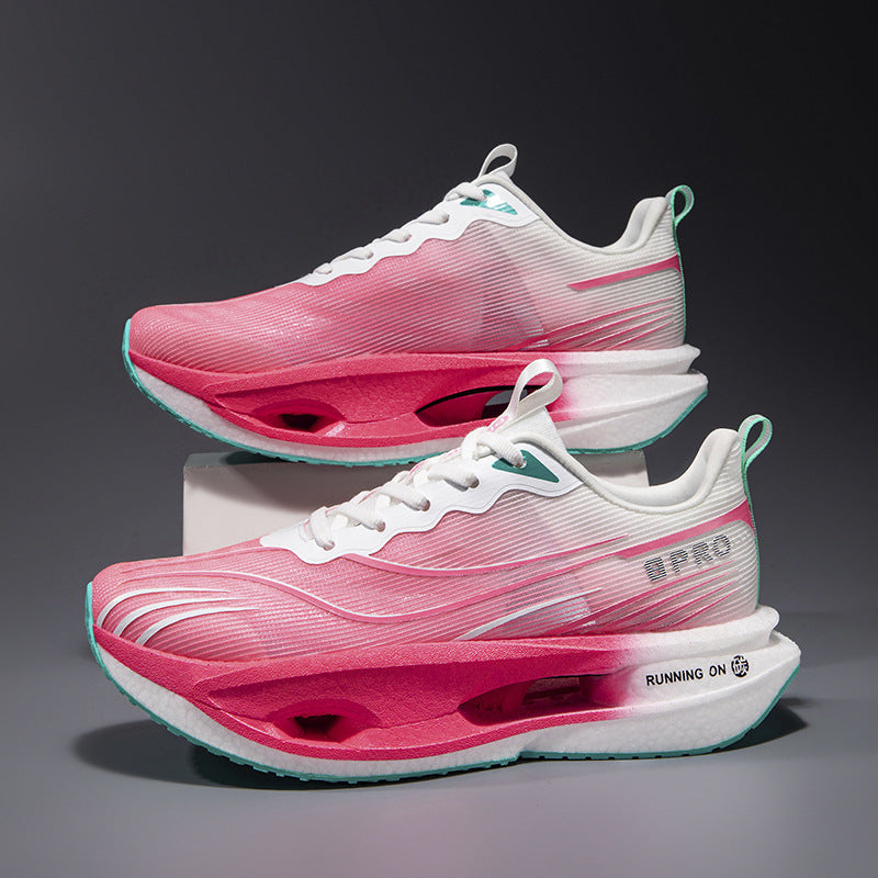Unisex Performance Running Sneakers with Twist Closure, Shaped Hollow Chamber Midsole and Breathable Knit Upper Material Mune Fashion