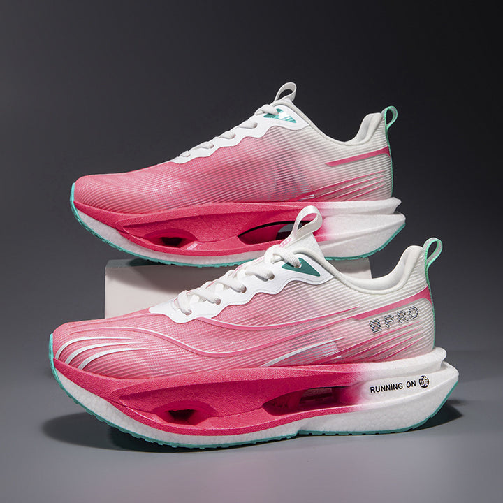 Unisex Performance Running Sneakers with Twist Closure, Shaped Hollow Chamber Midsole and Breathable Knit Upper Material Mune Fashion