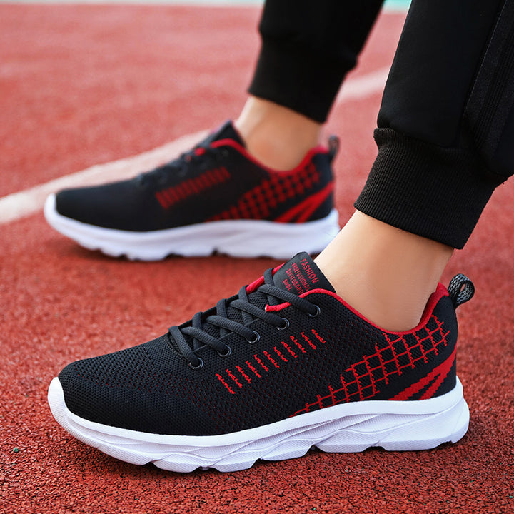 Unisex lightweight knit training sneakers with stabilizing heel tab and grip wave outsole Mune Fashion