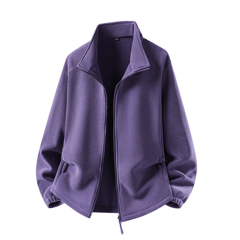 Women's fleece jacket with stand-up collar, full-length zipper, and thermal insulation Mune Fashion