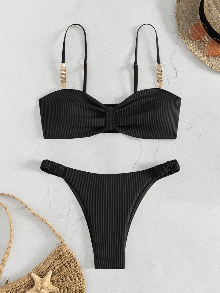 Women Bustier Bikini with elegant bow design and fashionable accents Mune Fashion