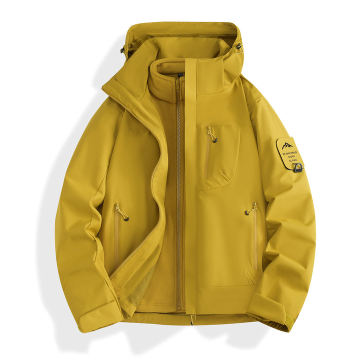 Women's two-layer softshell parka with removable fleece lining and waterproof zippers Mune Fashion