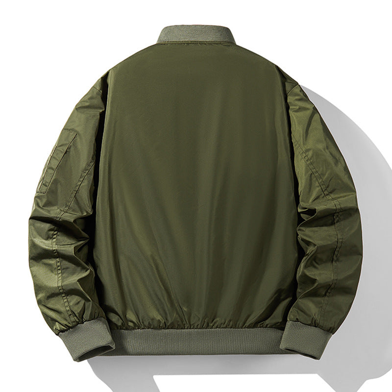 Men's Fashionable Bomber Jacket with High Collar and Practical Pockets Mune Fashion